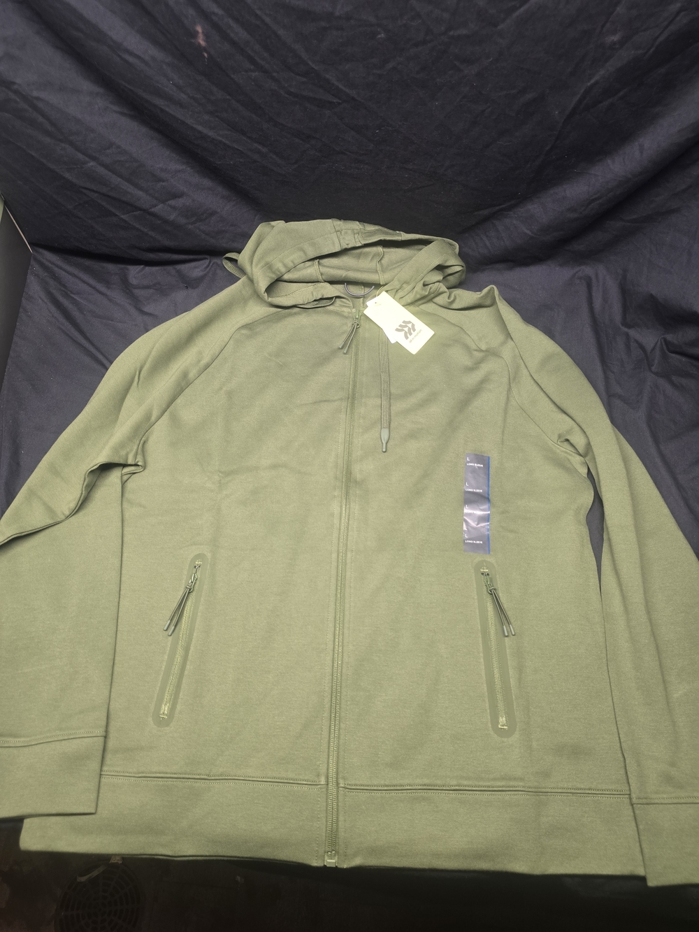 All in Motion Men's Siro Ponte Full Zip Hoodie Green Large L NWT Zipper Pockets - Picture 1 of 4